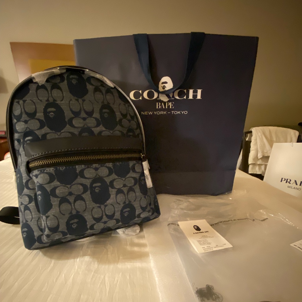 Bape | Bags | Bape X Coach Navy Backpack | Poshmark